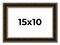 Photo Size Ornate Brown Picture Frame - UV Acrylic, Foam Board Backing, Hanging Hardware